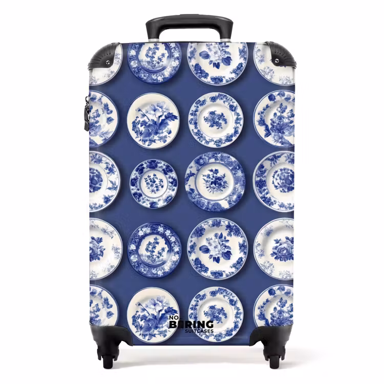 Koffer - Borden - Floraal - Blauw — 1