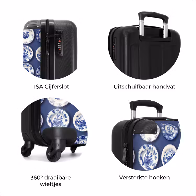 Koffer - Borden - Floraal - Blauw — 7