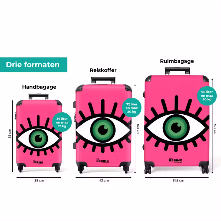 Koffer - Minimalistisch - Oog - Roze — 8