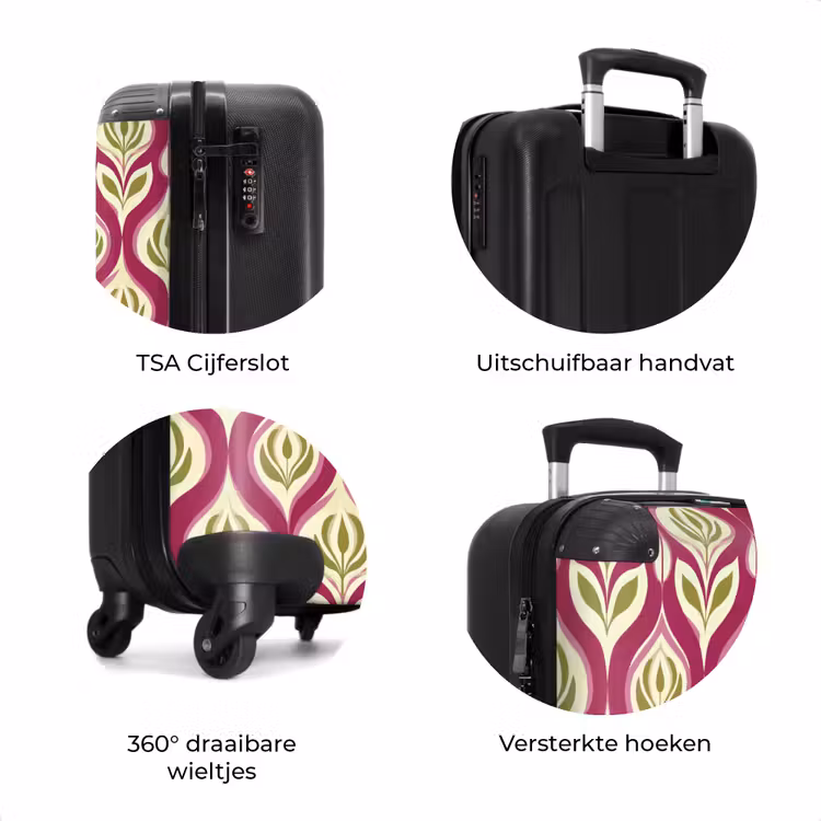 Koffer - Retro - Floraal - Paars — 7