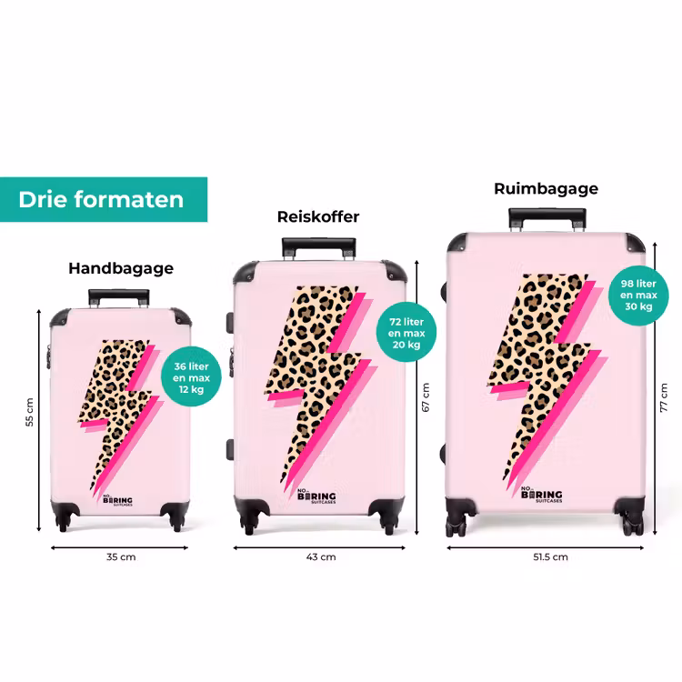 Koffer - Stippen - Roze - Bliksem — 8
