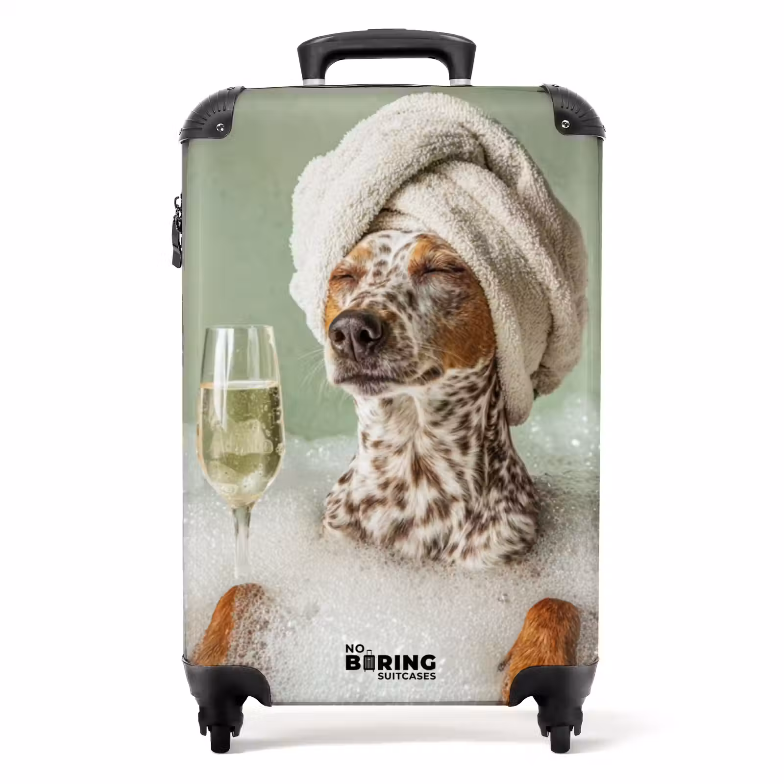Koffer - Hond - Bad - Champagne - Handdoek — 1