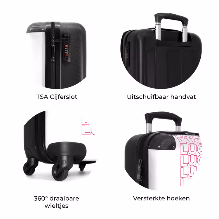 Koffer - Lucky - Roze - Patroon — 7