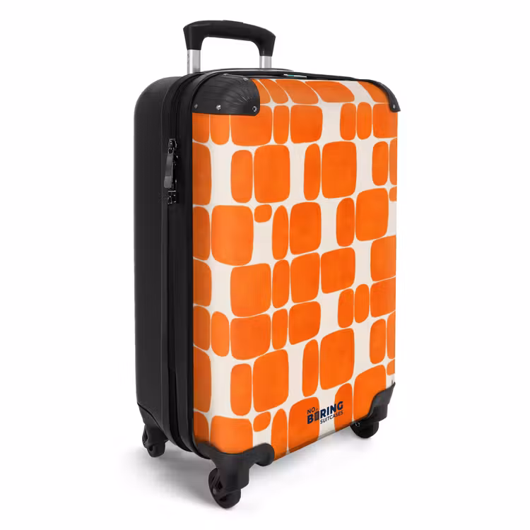 Koffer - Patroon - Retro - Oranje — 2