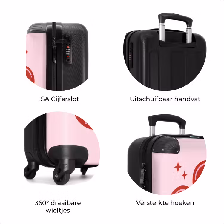 Koffer - Bloem - Roze - Hartjes — 7