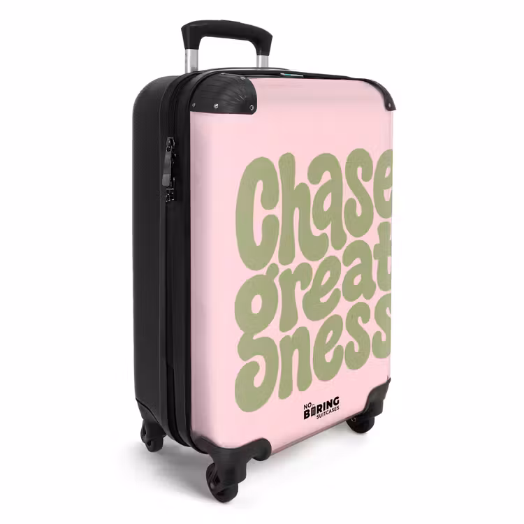Koffer - Chase greatness - Groen - Roze - Retro — 2