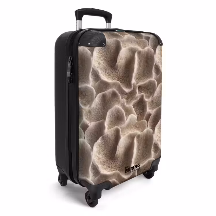 Koffer - Waaiervorm - Beige - Vezel textuur — 2