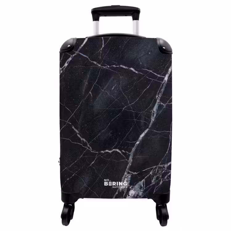 Koffer - Marmer - Patroon - Modern - Zwart - Wit — 1