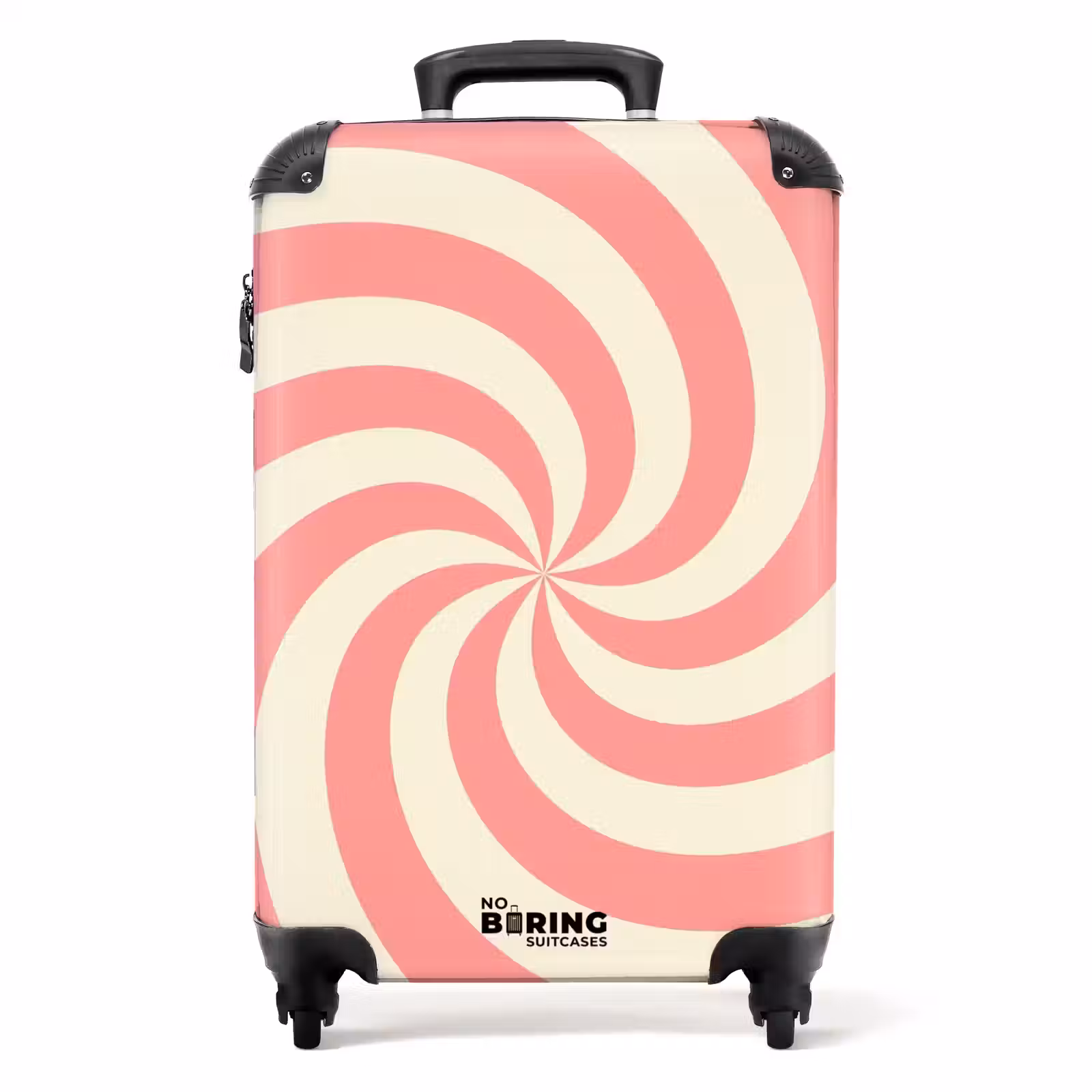 Koffer - Spiraal - Patroon - Abstract - Roze - Beige — 1