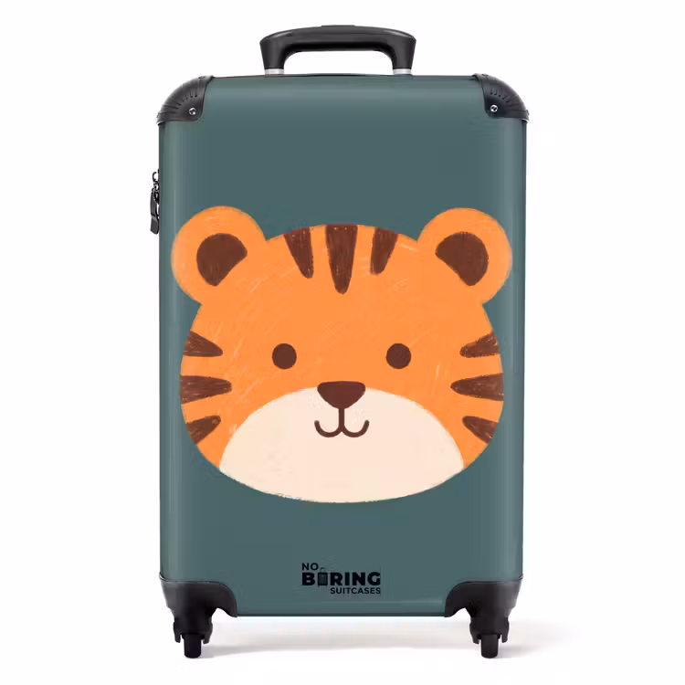 Koffer - Dieren - Kop - Oranje - Illustratie - Modern — 1