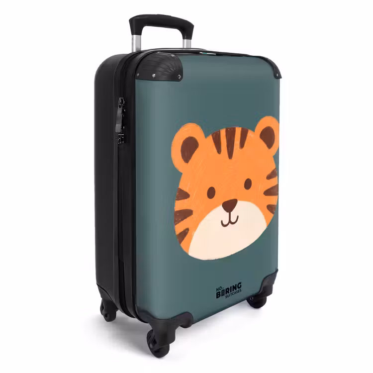 Koffer - Dieren - Kop - Oranje - Illustratie - Modern — 2