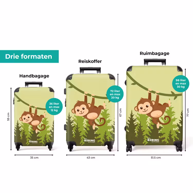 Koffer - Aap - Jungle - Groen — 3
