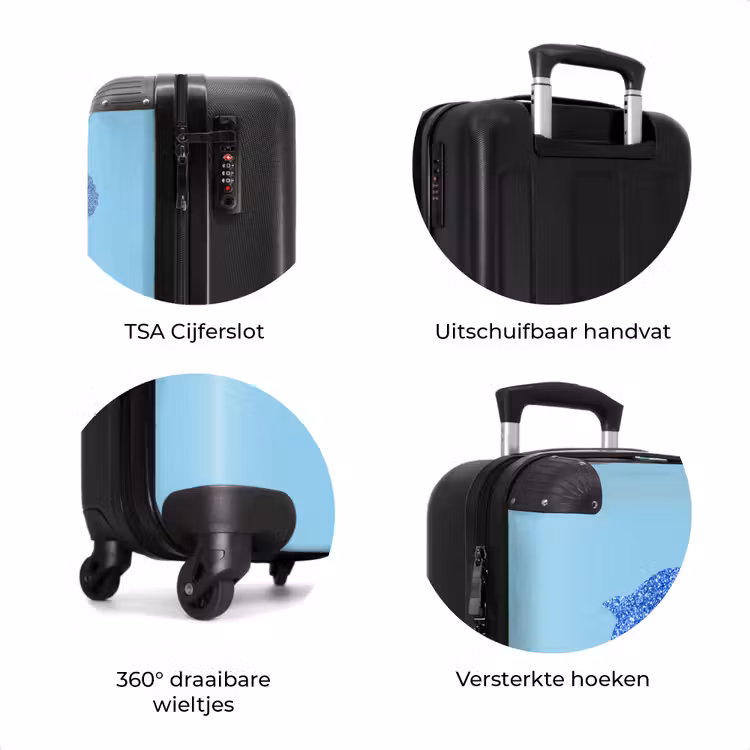 Koffer - Blauw - Dolfijn - Schelp — 6