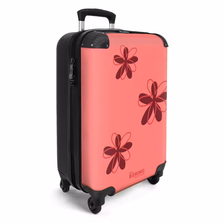 Koffer - Bloemen - roze - Patroon — 5