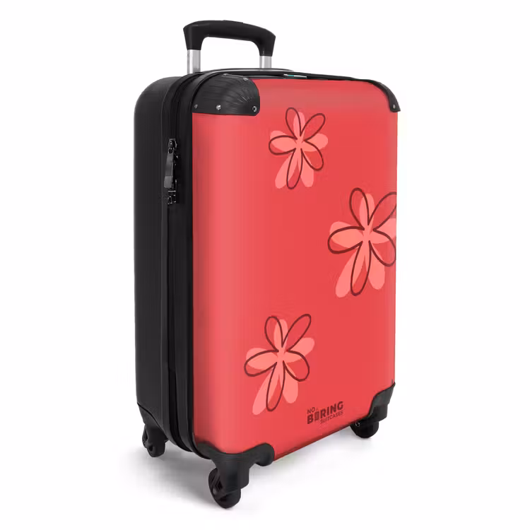 Koffer - Bloemen - Roze - Rood — 5