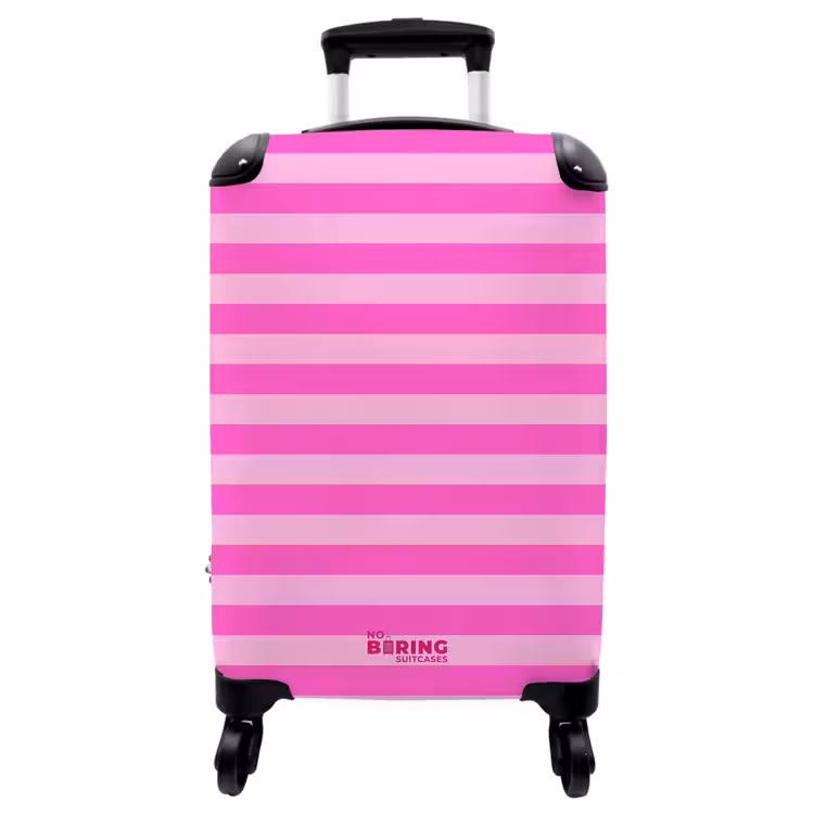 Koffer - Roze - Horizontale strepen - Patroon — 1