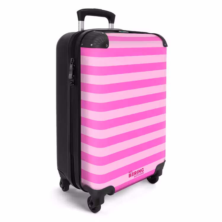 Koffer - Roze - Horizontale strepen - Patroon — 5