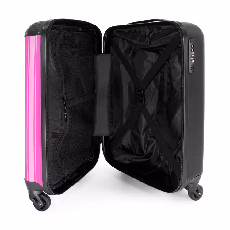 Koffer - Verticale strepen - Roze - Patroon — 4