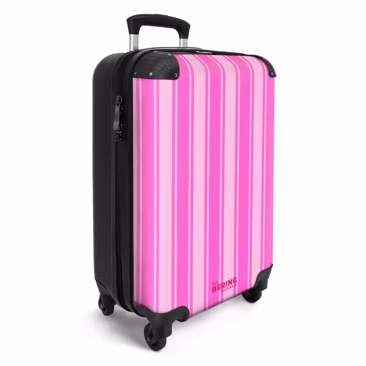Koffer - Verticale strepen - Roze - Patroon — 5