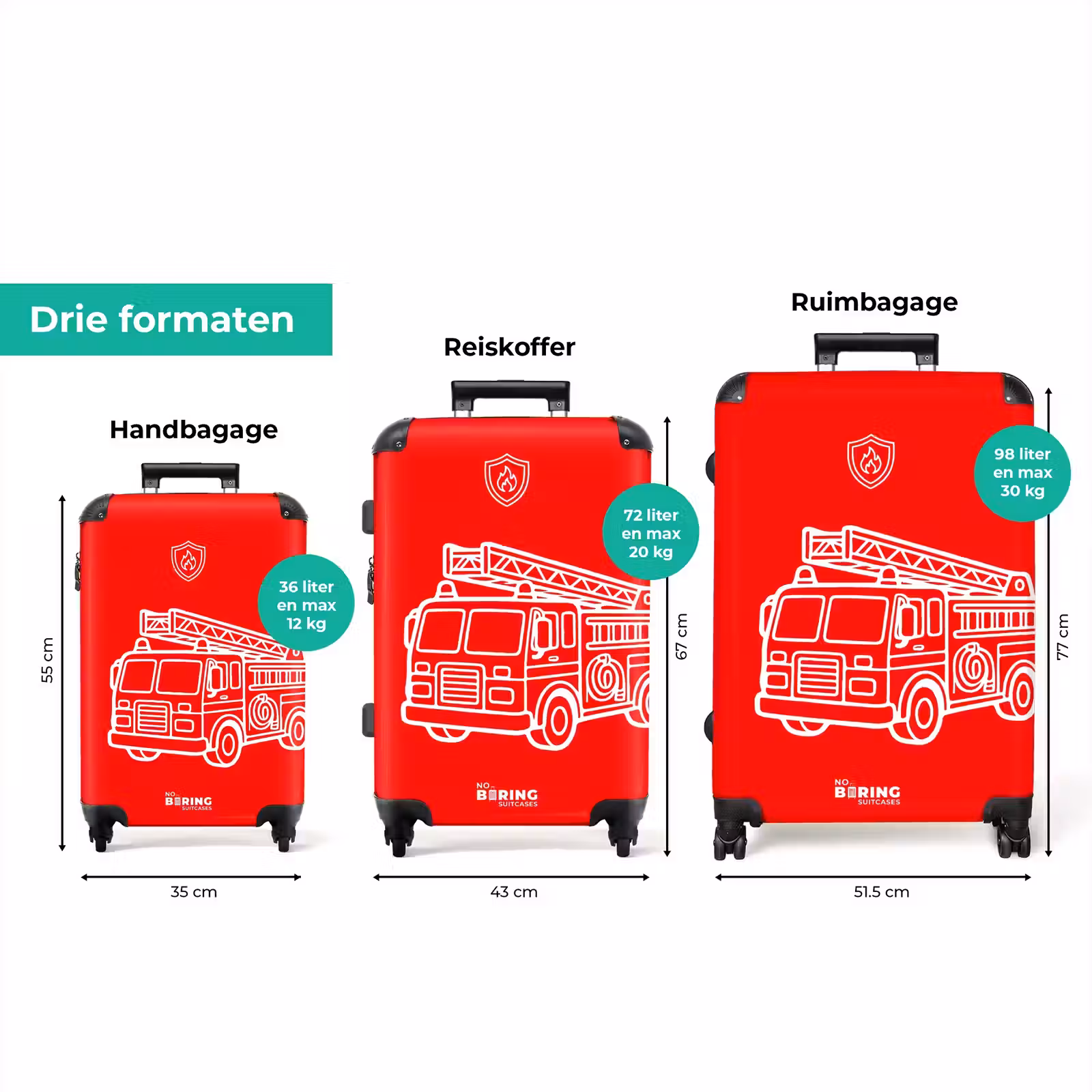 Koffer - Brandweer - Rood - Wit — 1