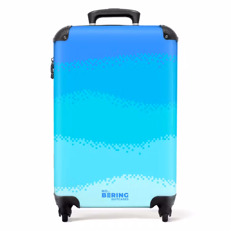 Koffer - Blauw - Pixel - Horizontale strepen — 1