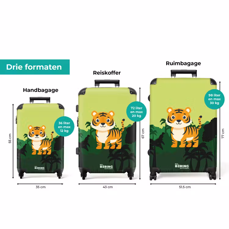 Koffer - Tijger - Jungle - Groen — 3
