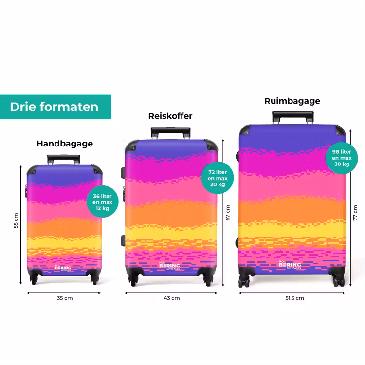 Koffer - Zonsondergang - Roze - Paars — 3