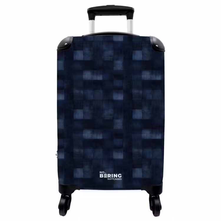 Koffer - Patroon - Ruit - Marineblauw — 1