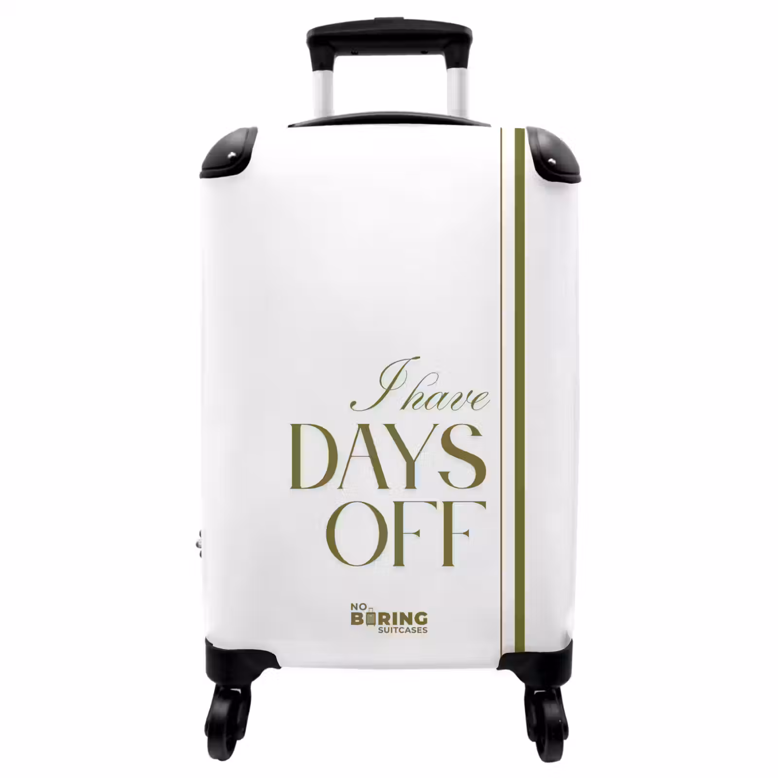 Koffer - Wit - Groen - Days off - Minimalistisch — 1