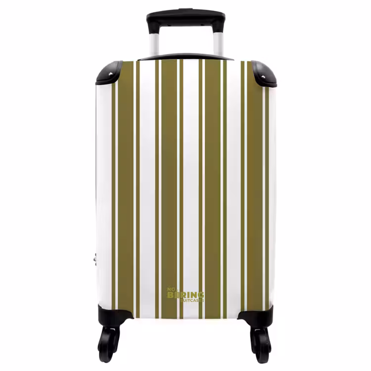 Koffer - Verticale strepen - Groen - Wit — 1