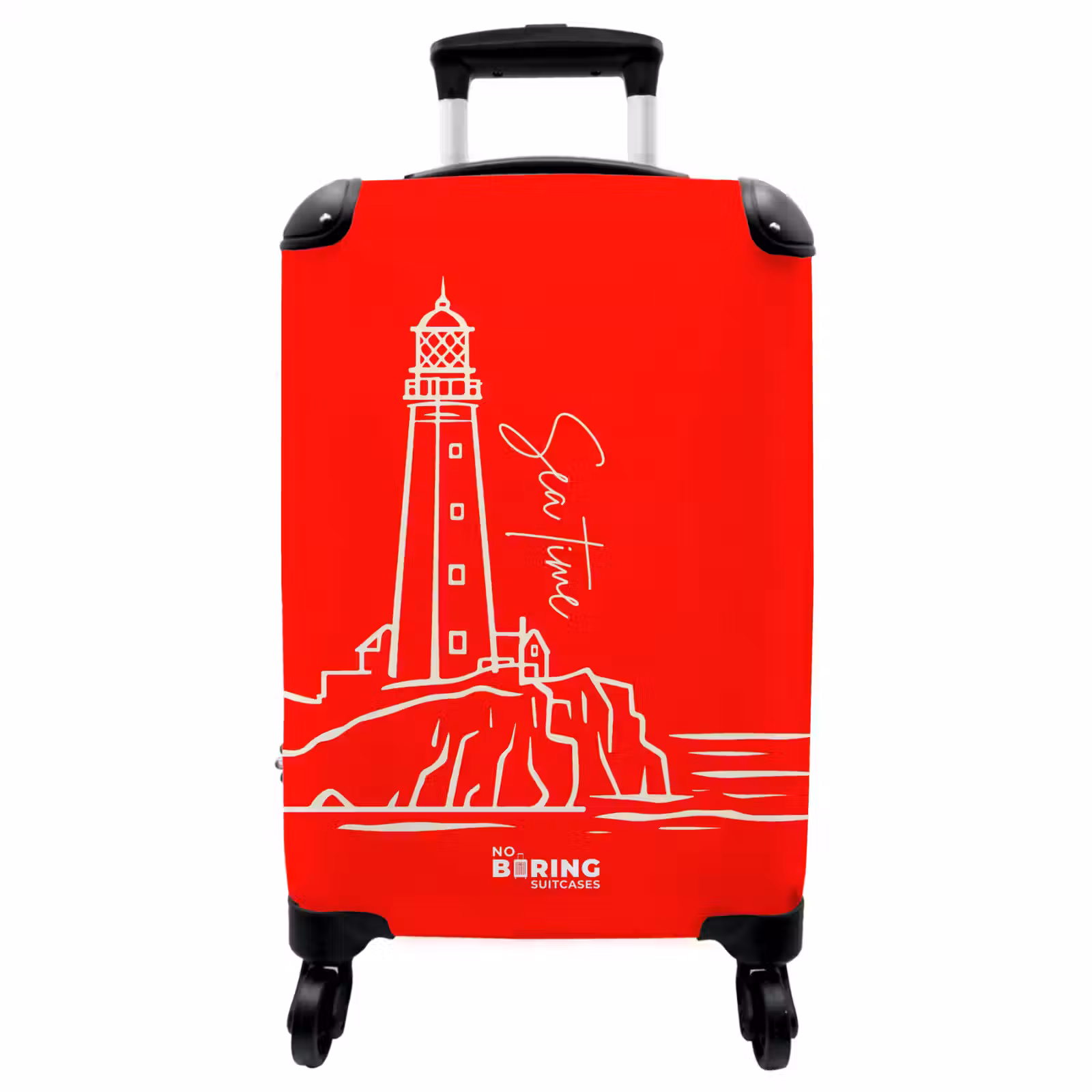 Koffer - Rood - Wit - Vuurtoren - Zee — 1