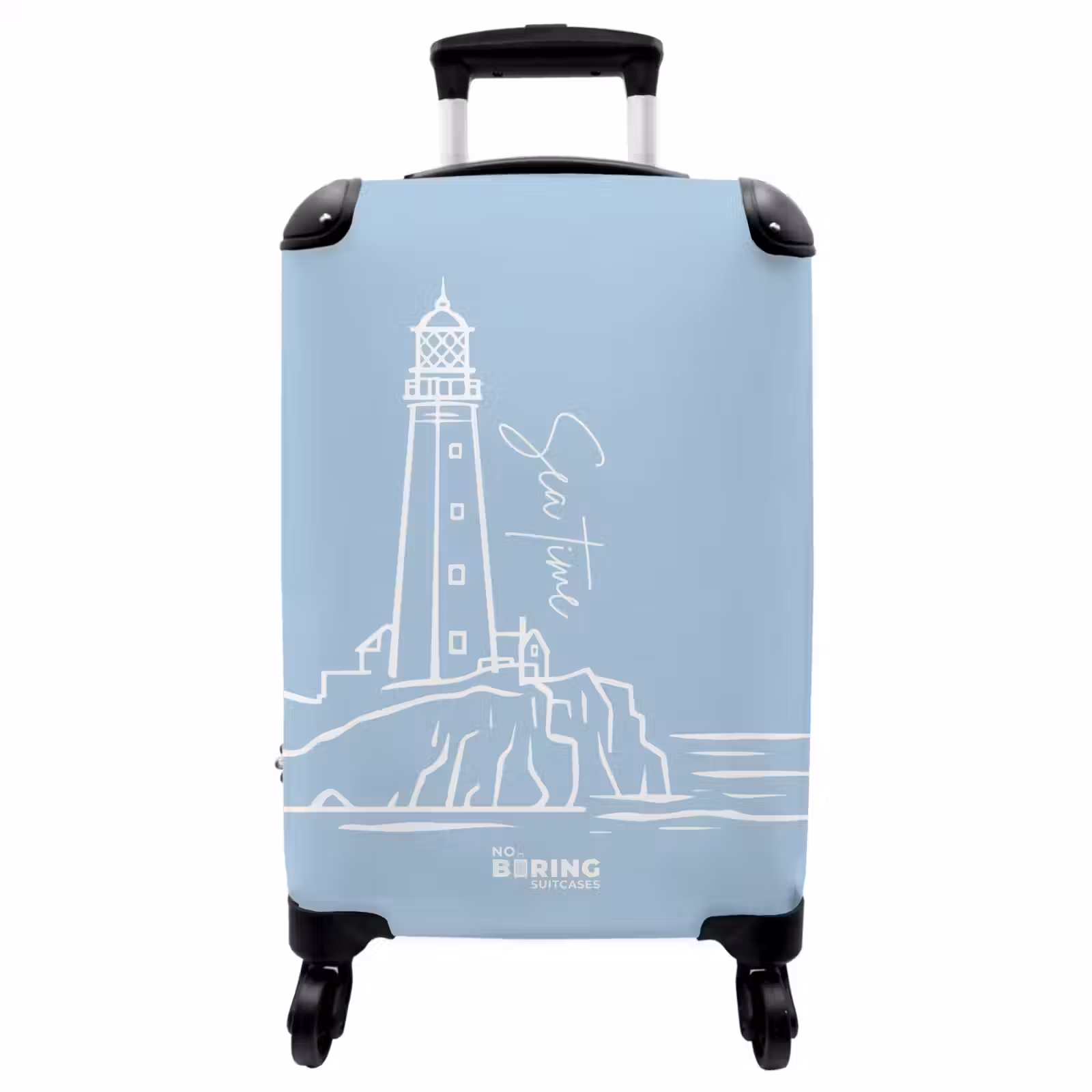 Koffer - Vuurtoren - Blauw - Zee - Wit — 1