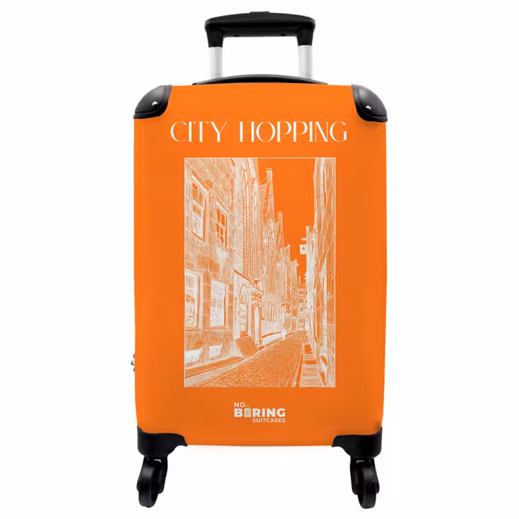 Koffer - Oranje - Stadstraatjes - Wit — 1