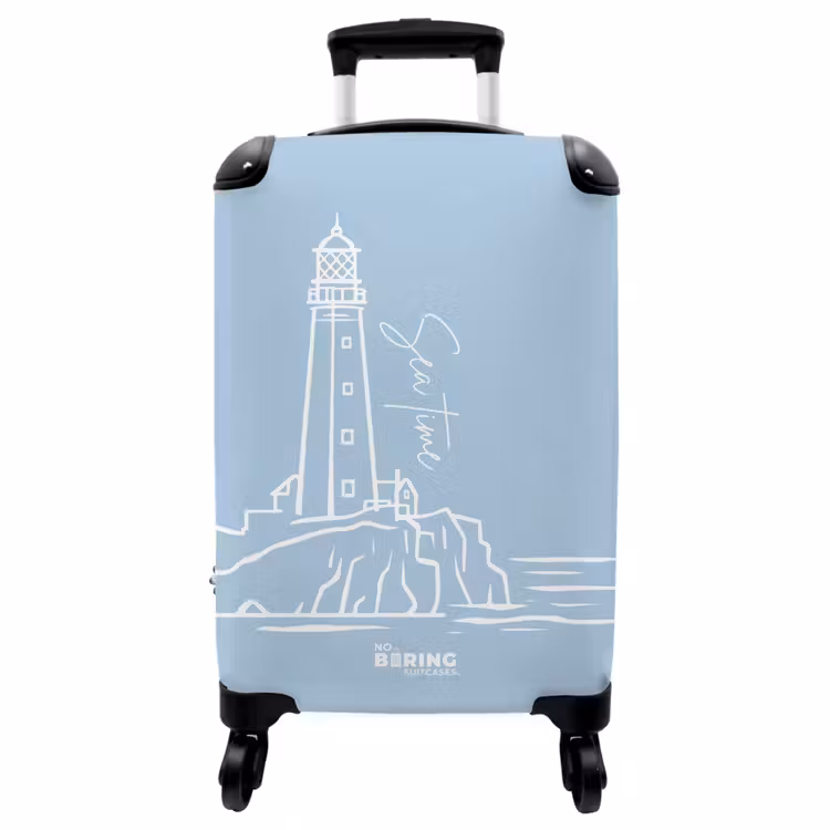 Koffer - Vuurtoren - Blauw - Zee - Wit — 1