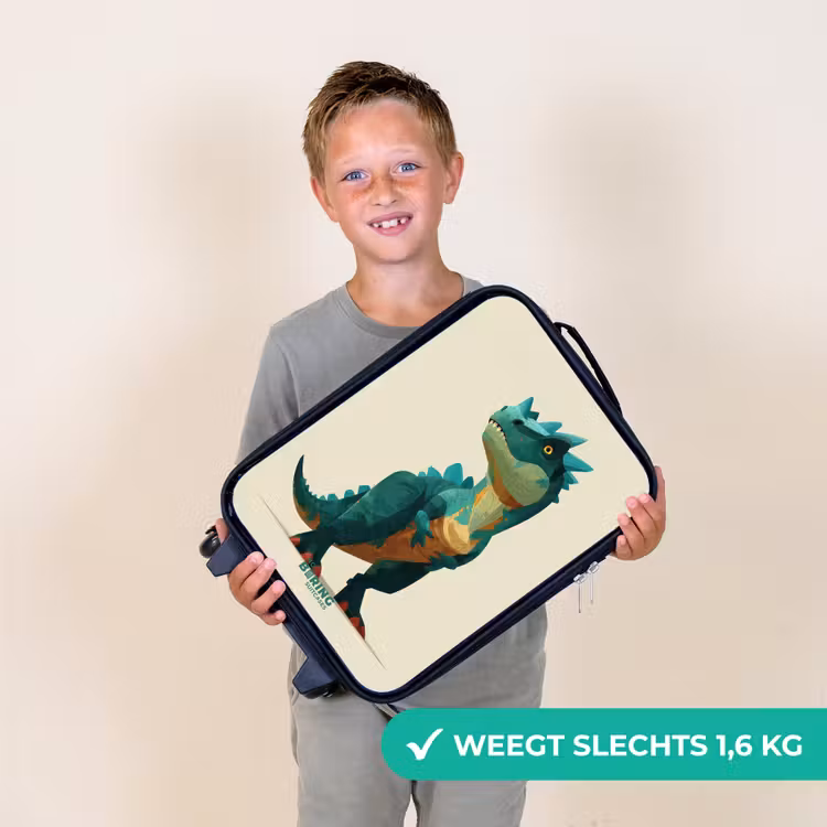 Kinderkoffer - Gehoornde dino met scherpe blik — 2