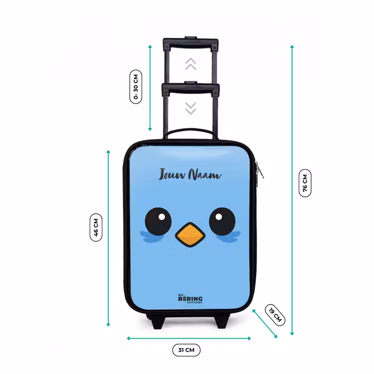 Kinderkoffer - Kawai - Vogel - Blauw — 6
