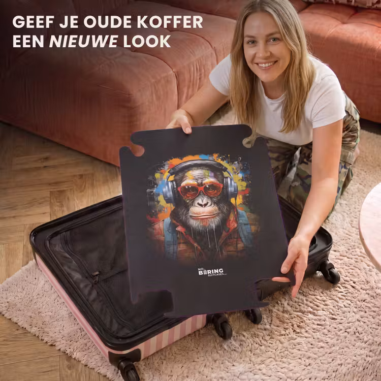 CaseSwap - Chimpansee met koptelefoon en graffiti-spray — 3