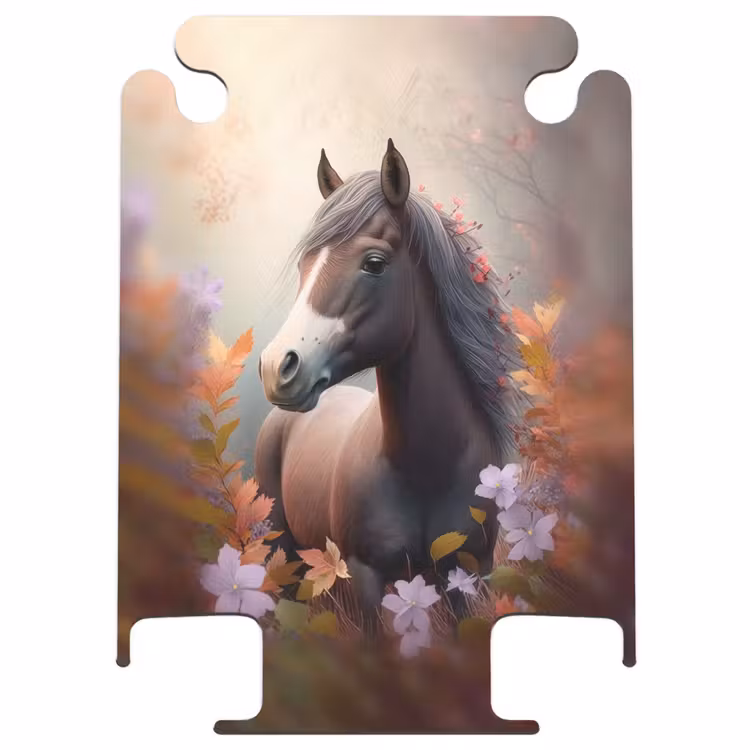 CaseSwap™ - Koffer - Paard - Bloemen - Natuur - Paars - Dieren — 1