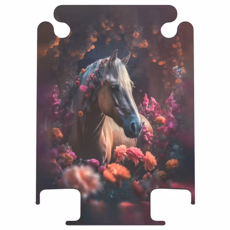 CaseSwap™ - Koffer - Paard - Bloemen - Paars - Oranje - Dieren — 1