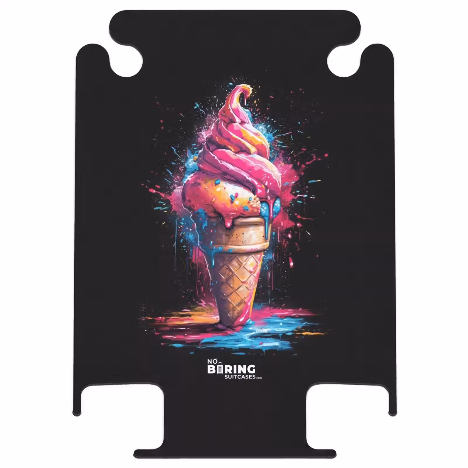 CaseSwap - Ijshoorntje met Blauwe en Roze Verf — 1