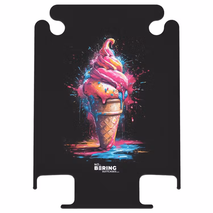 CaseSwap - Ijshoorntje met Blauwe en Roze Verf — 1