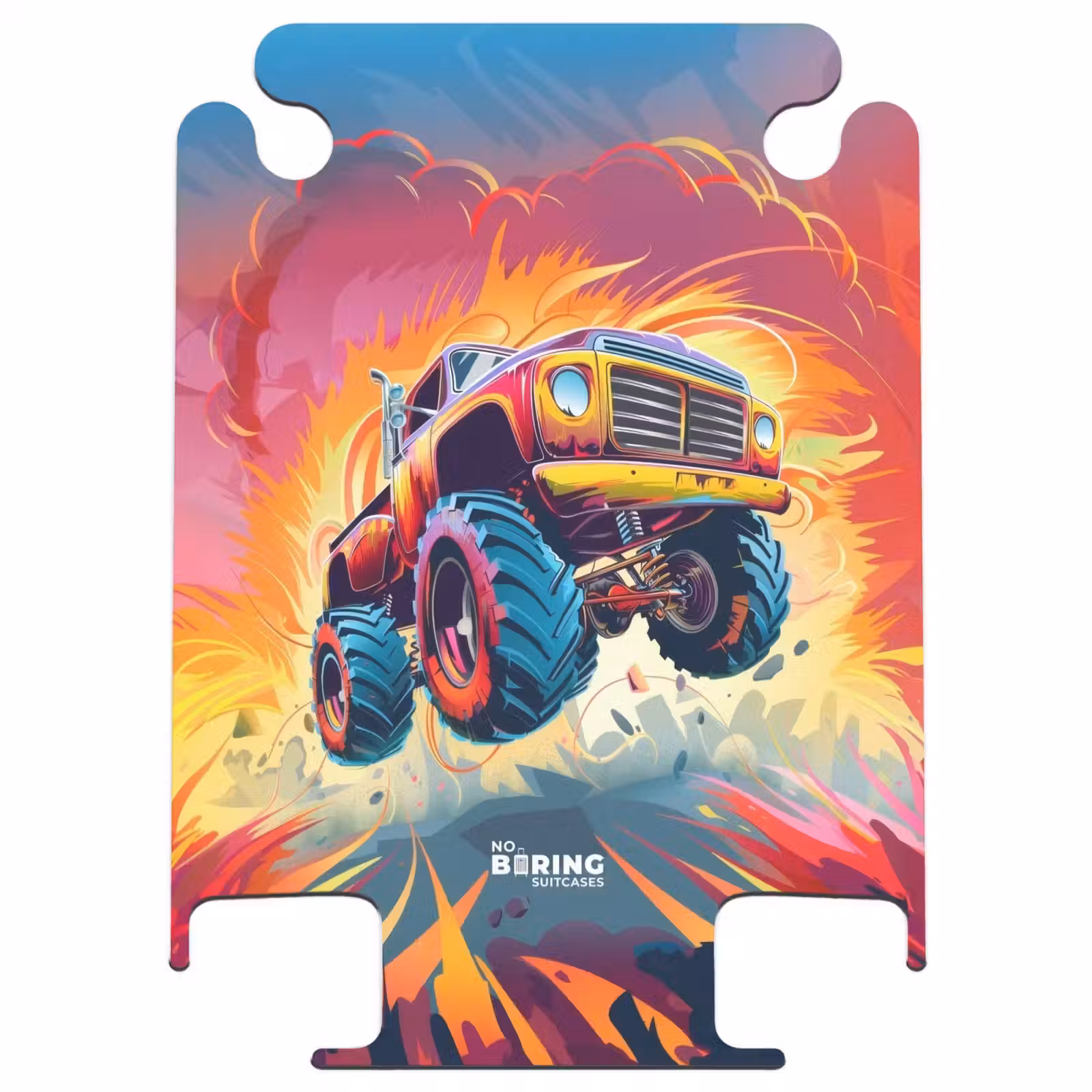 CaseSwap™ - Roze Monstertruck Vliegt over het Asfalt — 1
