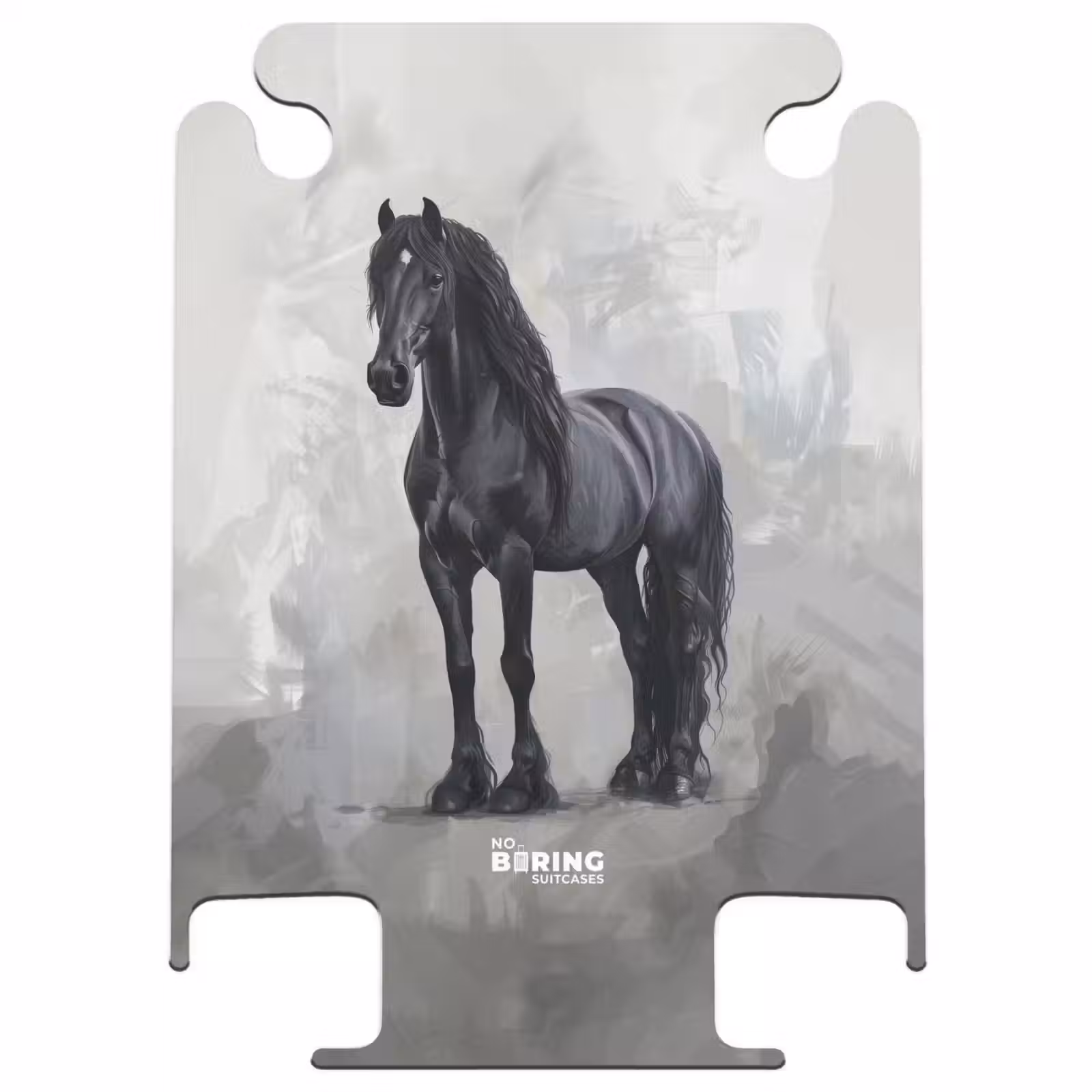 CaseSwap™ - Statisch Portret van een Zwart Paard — 1