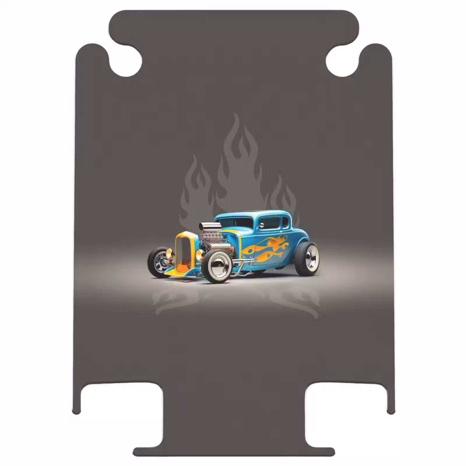 CaseSwap™ - Blauwe auto met grijze vlammen — 1