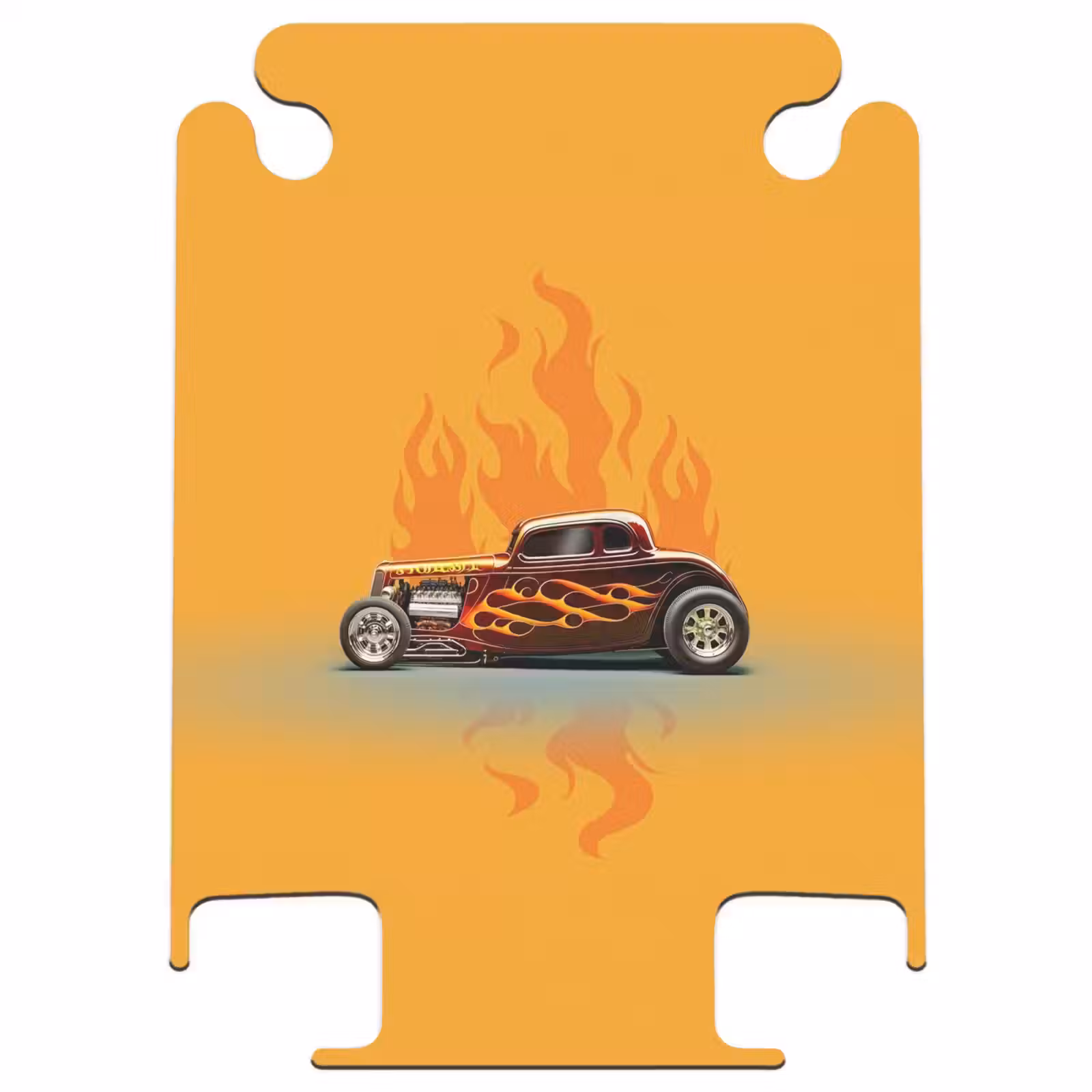 CaseSwap™ - Bruine auto met gele vlammen — 1