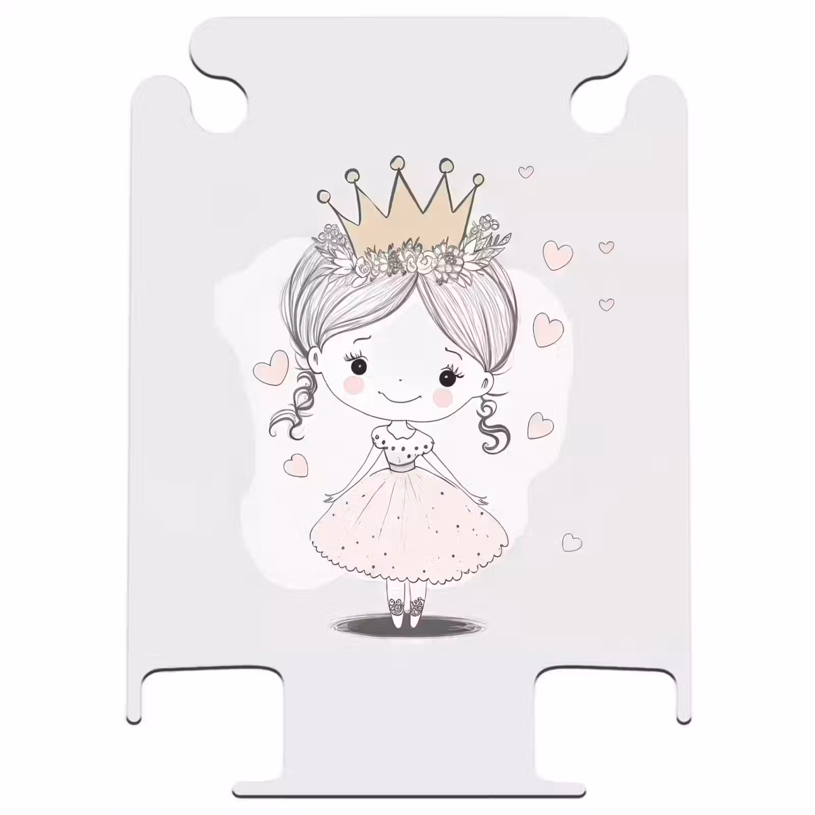 CaseSwap™ - Prinses met kroon en roze hartjes — 1