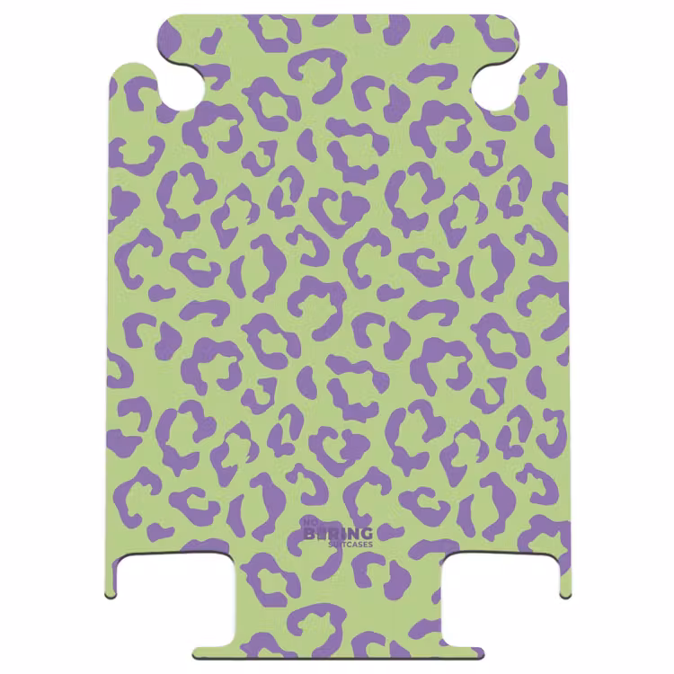 CaseSwap™ - Dierenprints - Panterprint koffer in paars en groen — 1