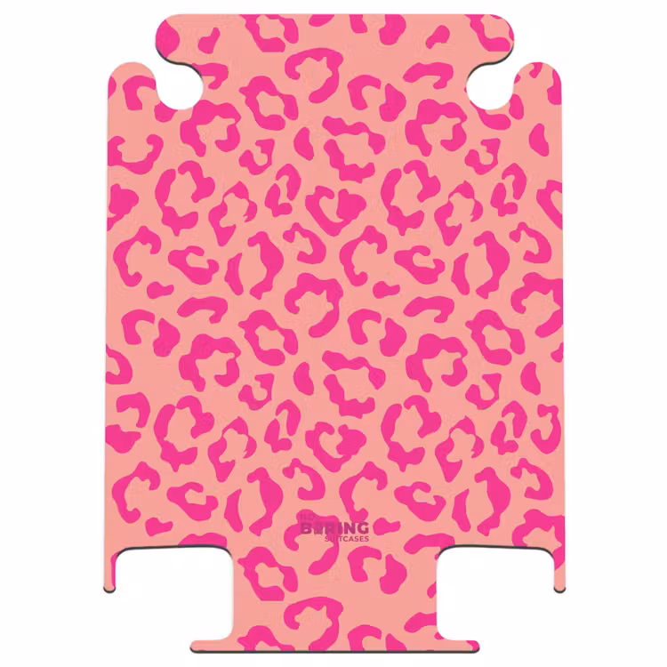 CaseSwap™ - Dierenprints - Panterprint koffer in roze en koraalroze — 1