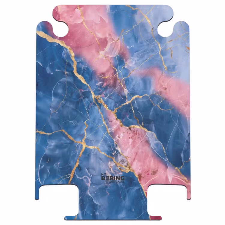 CaseSwap™ - Marmer - Roze en Blauw Marmer met Gouden Aderen — 1
