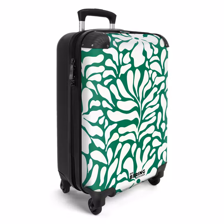 CaseSwap - Abstract - Groen/Wit Bloemenpatroon — 2